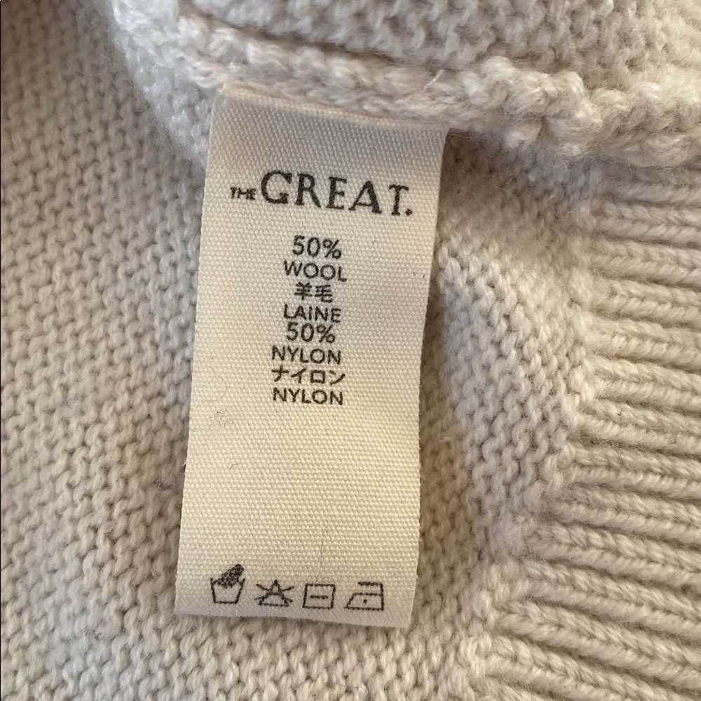 The Great. Varsity striped button down wool cardigan sweater size XS - Picture 6 of 7